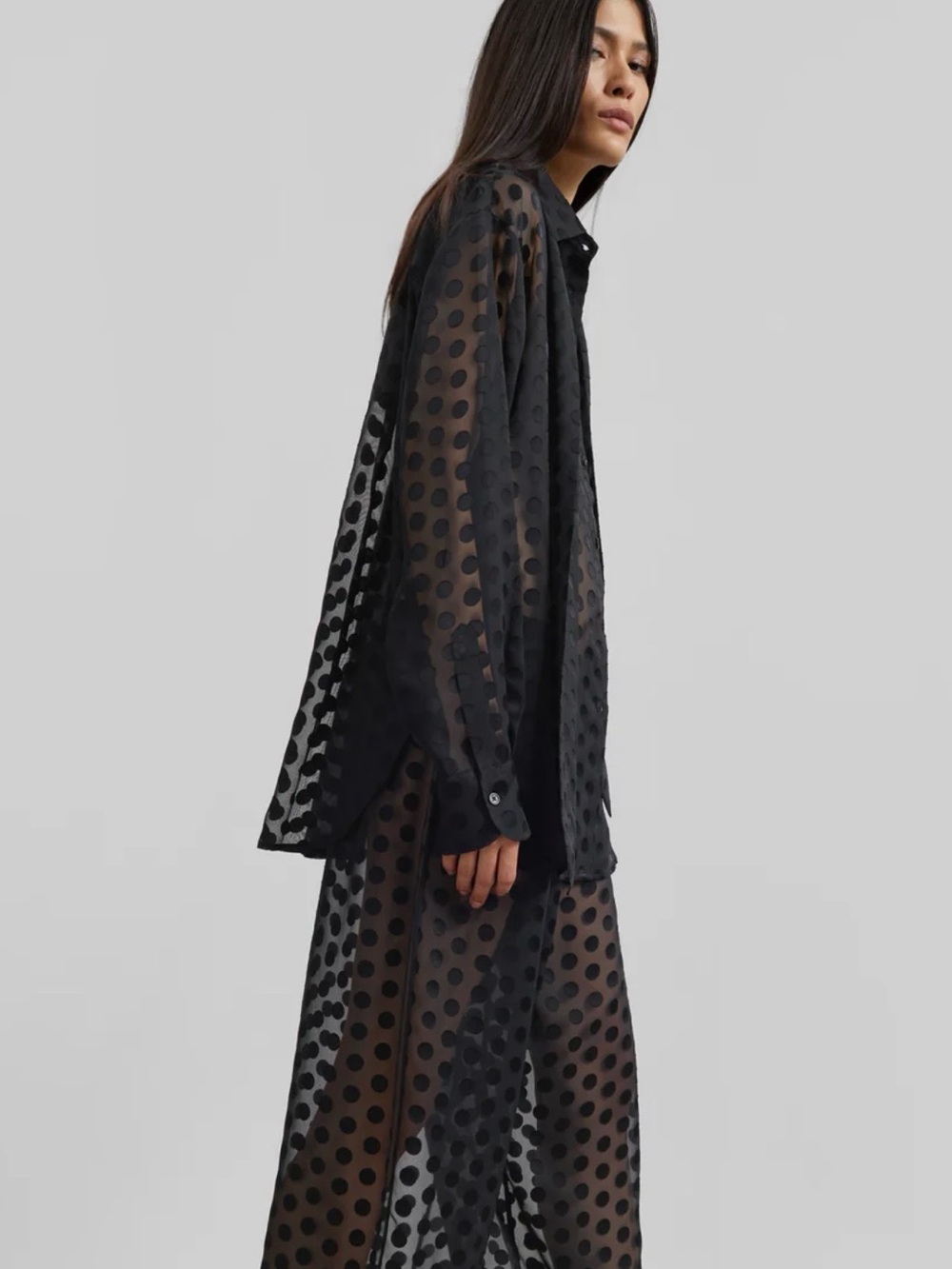 The Frankie Shop, Sheer Black Polka Dot Set
